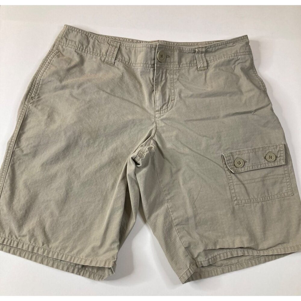 Womens The North Face Cotton Ripstop Cargo Shorts Tan 10 Long
